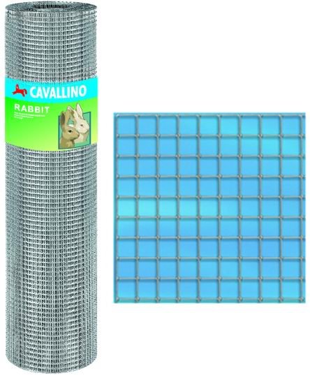 RETE CAVALLINO RABBIT ZINCATA 6,3X6,3 F 0,55 10 M H. 50 CM