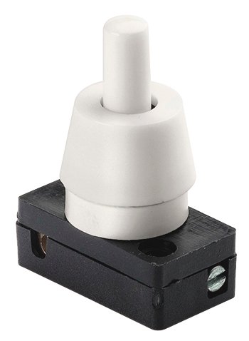 INTERRUTTORE A PULSANTE UNIPOLARE 1 POSTO BIANCO