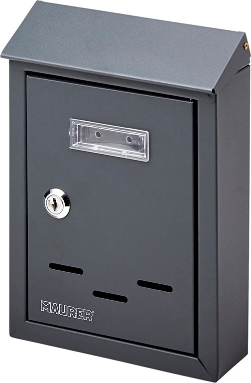 CASSETTA POSTA VERN.GRIGIA C/TETTO 25X5X17