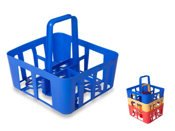 PORTABOTTIGLIONI PLASTICA 4 POSTI C/MANICO