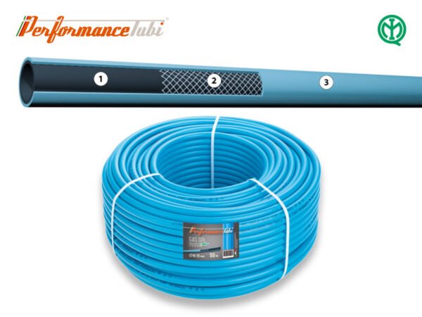 TUBO GAS GPL AZZURRO 8x14 50MT