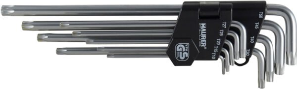 SET 9 CHIAVI PIEGATE LUNGHE PROF. TORX T10-T50