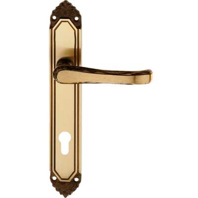 MANIGLIA 'FIORELLA' CON PLACCA FORO YALE Q8/85