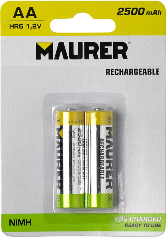 BL.2 PILE RICARICABILI "MAURER" STILO "AA"