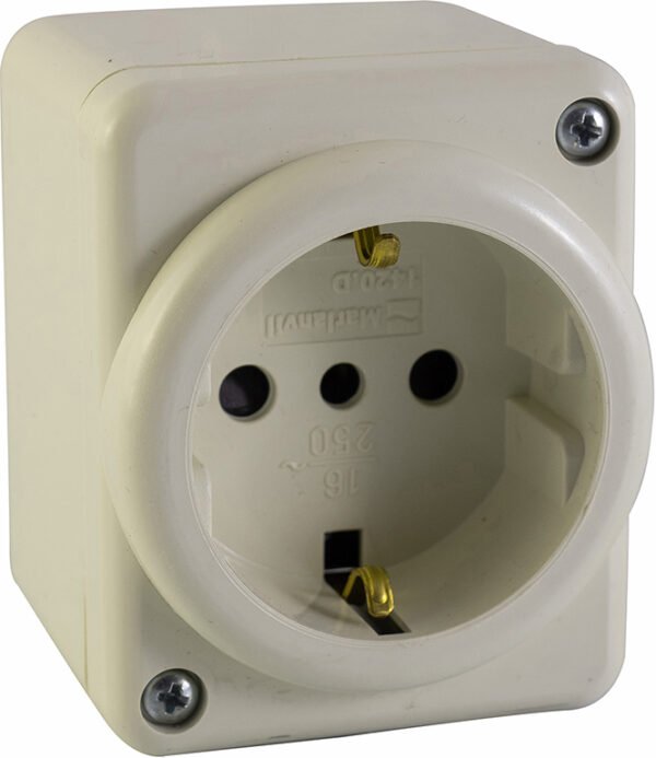 PRESA SCHUKO 2P-16A+T MINICANAL.IP20 P/PARETE