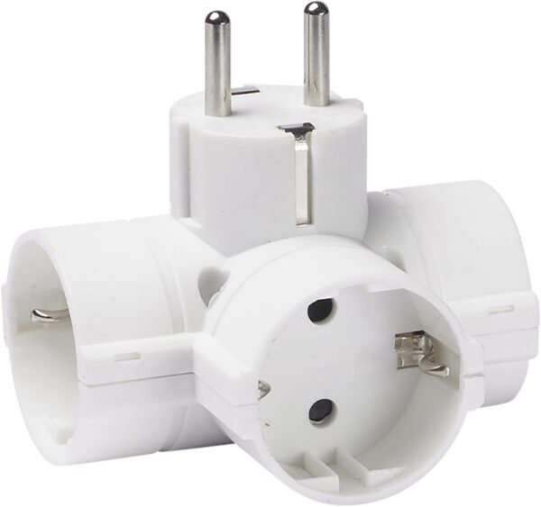 ADATTATORE "MAURER" 3 P.SCHUKO+1 SPINA SCHUKO