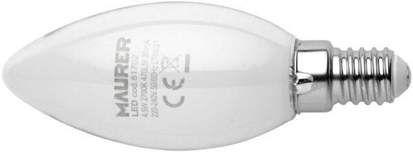 LAMP.LED MILKY OLIV.C/FIL.4,5W E14 470L 2700K