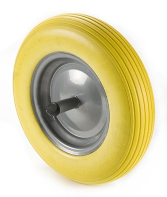 RUOTA IN POLIURETANO P/CARRIOLA S/ASSALE