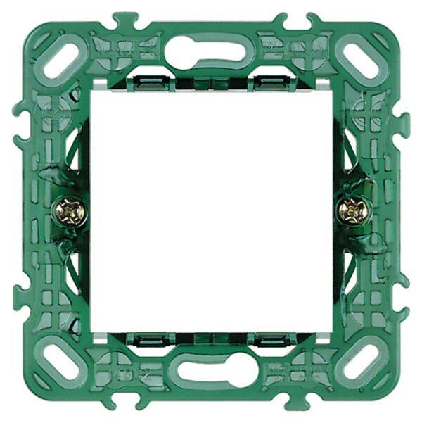 VIMAR PLANA - SUPPORTO UNICO 2 MODULI VERDE C/GRAFFETTE