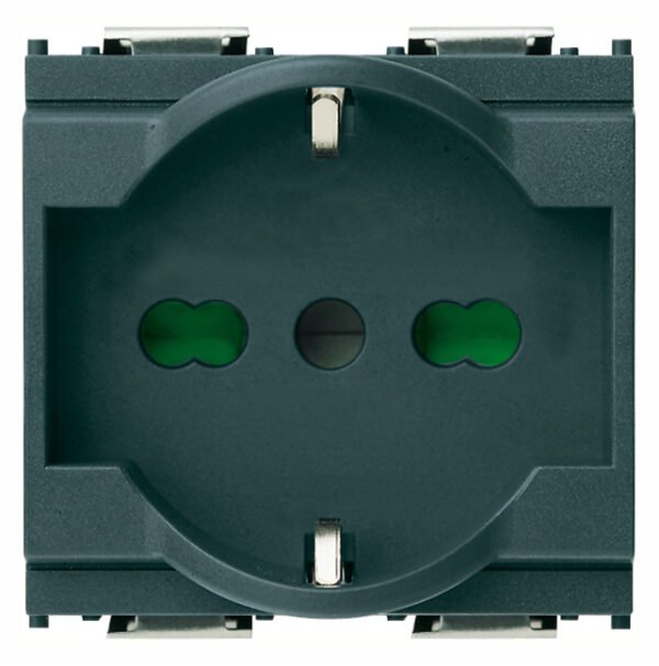 PRESA 2P+T 16A UNIVERSALE GRIGIA