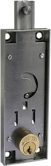 SERRATURA BASCULANTE C/CILINDRO TONDO MM25 SP.9 S/Q