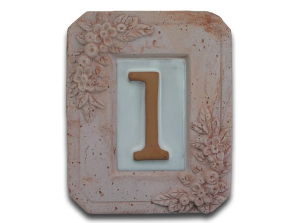 TARGA PORTANUMERO COTTO 1 POSTO