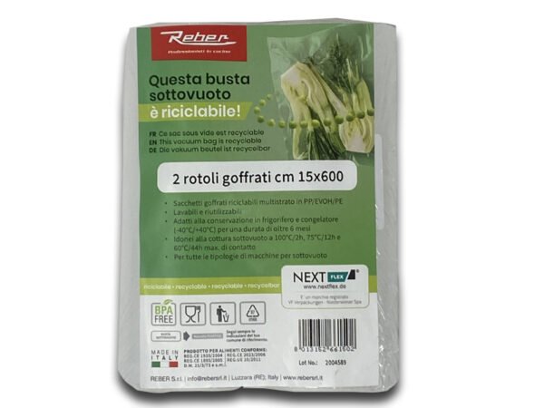 CF.2 ROTOLI SACCHI SOTTOVUOTO 15x6