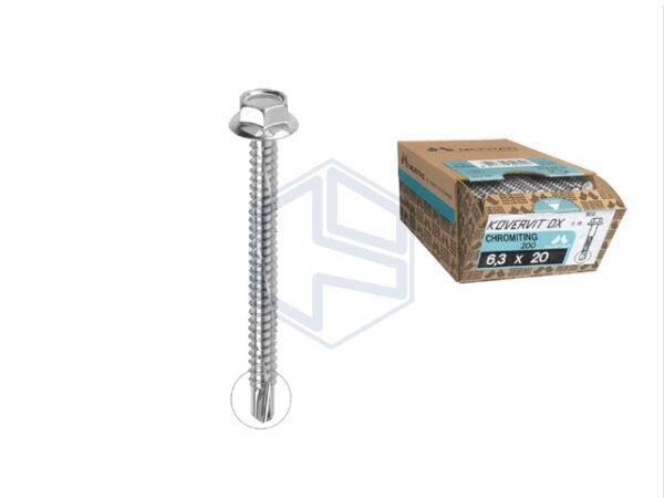 VITE KOVERVIT "DX" 6,3X050 CHROMITING PZ100