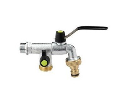 RUBINETTO C/PORTAGOMMA C/PRESA 1/2x3/4