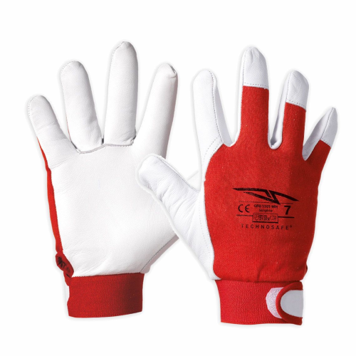 GUANTI BOVINO FIORE TELA TG.10