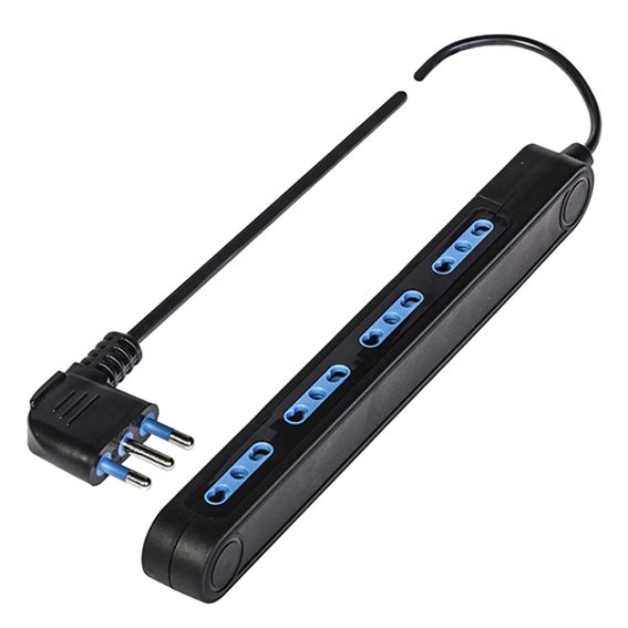 MULTIPRESA SPAZIOZERO NERA 4 PRESE 10/16A 2P+T