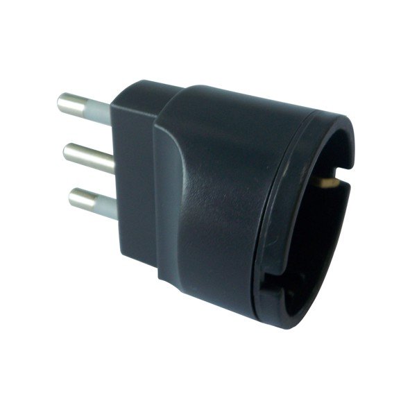 ADATTATORE SCHUKO 16A NERO