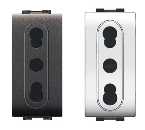 PRESA BIPASSO 10-16A BIANCO