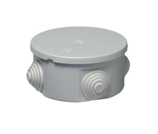 SCATOLA DERIVAZIONE IP44 TONDA A PRESSIONE 80x40