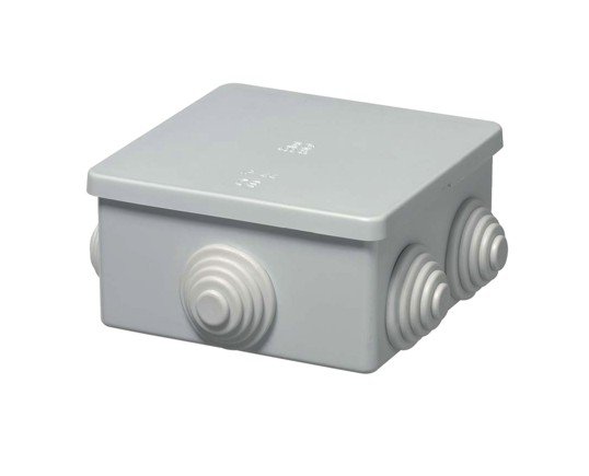 SCATOLA DERIVAZIONE IP44 QUADRA A PRESSIONE 80x80x40
