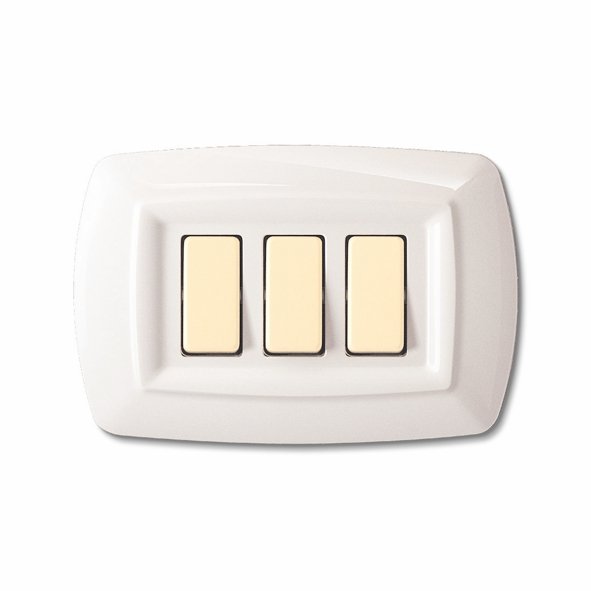 TONDO' - PLACCA MAGIC PLASTICA 3 POSTI BIANCA