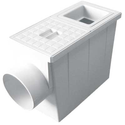 POZZETTO PLUVIALE R. TONDO 90/100 MM -SCARICO D110 MM