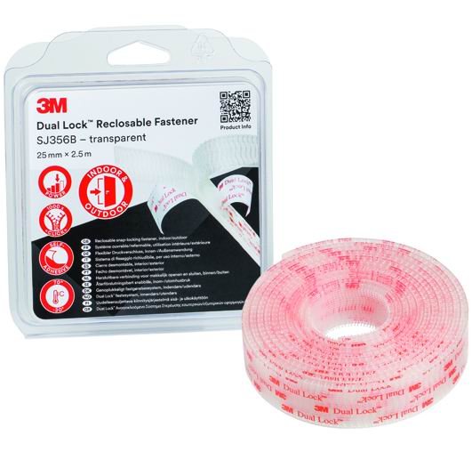 NASTRO FISSAGGIO ADESIVO 3M DUAL LOCK 2,5 M H. 25 MM