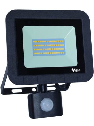 PROIETTORE LED VIGOR LUMY-20S NERO C/SENSORE LUCE NATURALE 20W