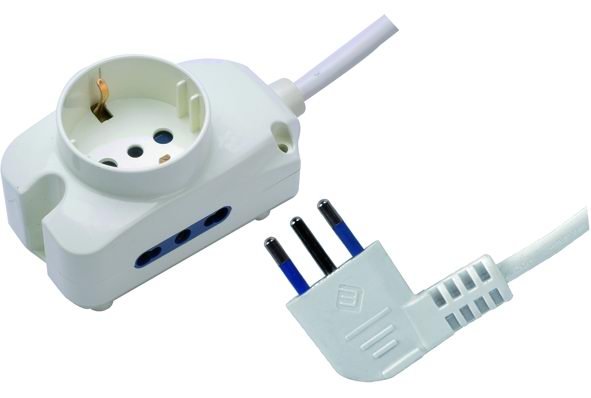 MULTIPRESE 3 PRESE VIGOR SCHUKO/BIPASSO 90? BIANCO 16A