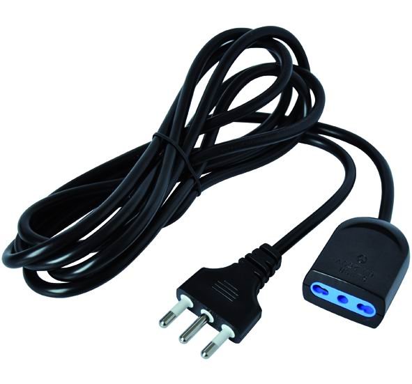 PROLUNGA LINEARE NERA M/F 16 A 3X1 MM2 3MT