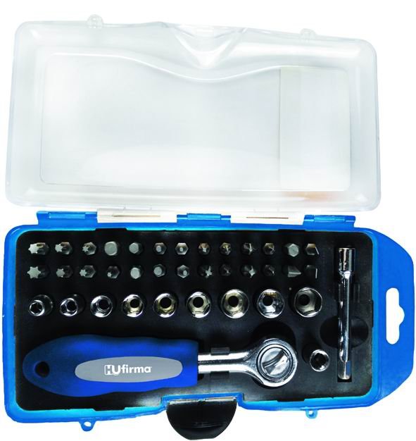 SET INSERTI-BUSSOLE HU-FIRMA CR.VANADIO/S2 1/4" SET 38 PZ