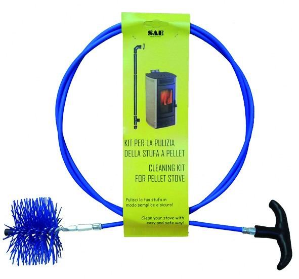 KIT SPAZZACAMINO PELLET VIGOR ASTA FLEXI 200 CM DIA. 80 MM