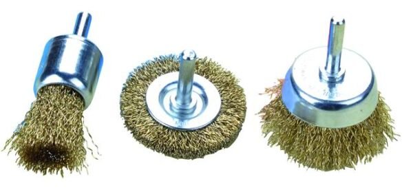 SET 3 SPAZZOLE ACCIAIO VIGOR