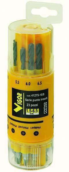 CONTENITORE BIT-BOX MISTO PUNTE HSS + INSERTI 23 PEZZI