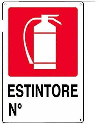 CARTELLO PLASTICA ESTINTORE 30x20