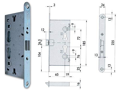 CISA 43110-65-0 SERRATURA DA INFILARE TAGLIAFUOCO ANTIPANICO