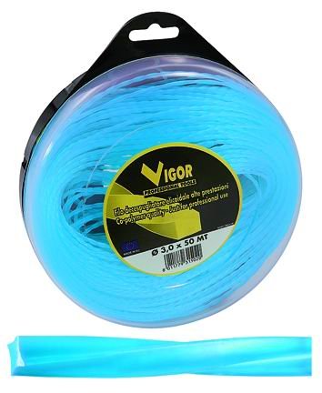 FILO DECESPUGLIATORI VIGOR SPIRAL-ALU-BLU 30 M D.4 MM