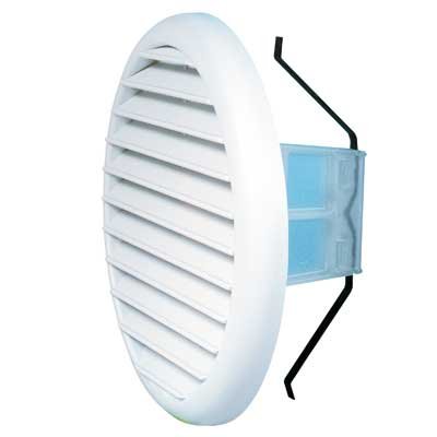 GRIGLIA PLASTICA TONDA BIANCA C/MOLLA 125/160MM