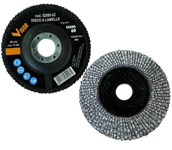 DISCO LAMELLARE VIGOR P/LEGNO 115MM GRANA 60