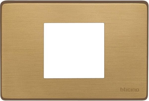BITICINO MAGIC – PLACCA 2 POSTI SCHUKO BRONZO