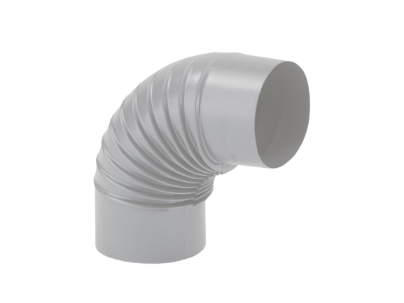 ALA GOMITO BIANCO 90° 15CM