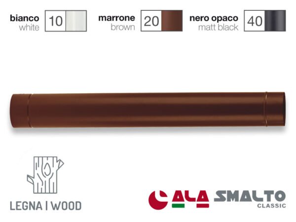 TUBO SMALTATO MARRONE 12X100