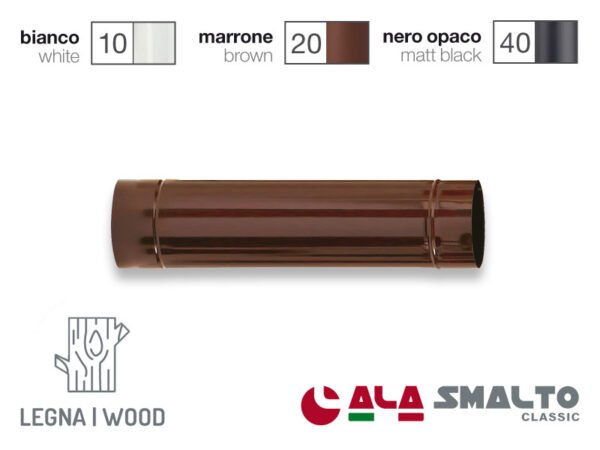 TUBO SMALTATO MARRONE 10X50