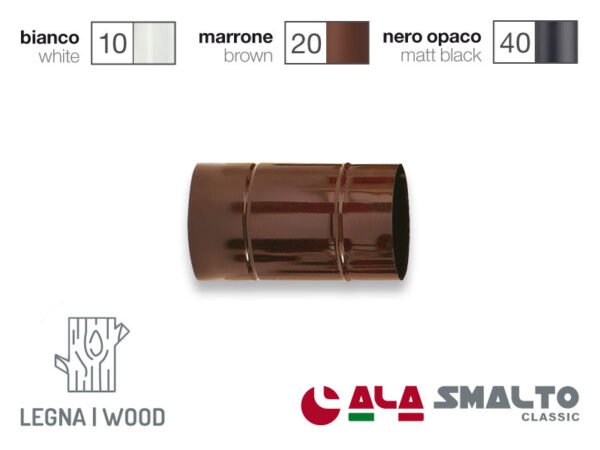 TUBO SMALTATO MARRONE 10X25