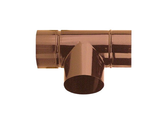 ALA RACCORDO "T" SMALTATO MARRONE 12CM