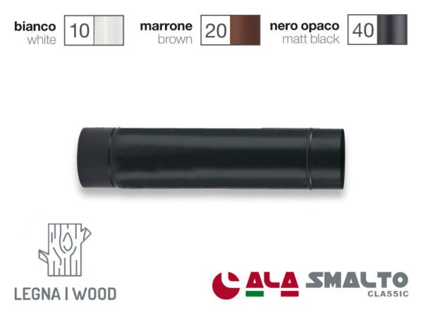 TUBO SMALTATO NERO OPACO 12x50