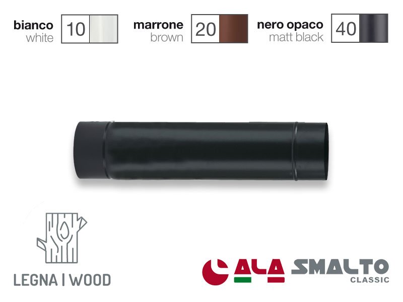 TUBO SMALTATO NERO OPACO 12x50