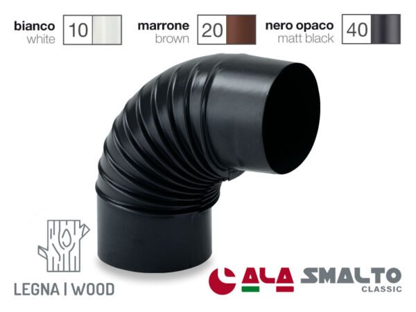 GOMITO NERO OPACO 200MM