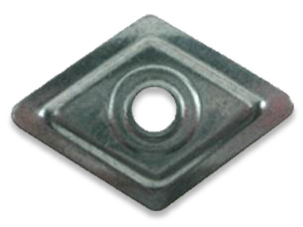 RONDELLE ROMBOIDALI ACCIAIO FE ZINC. 27X27 100PZ